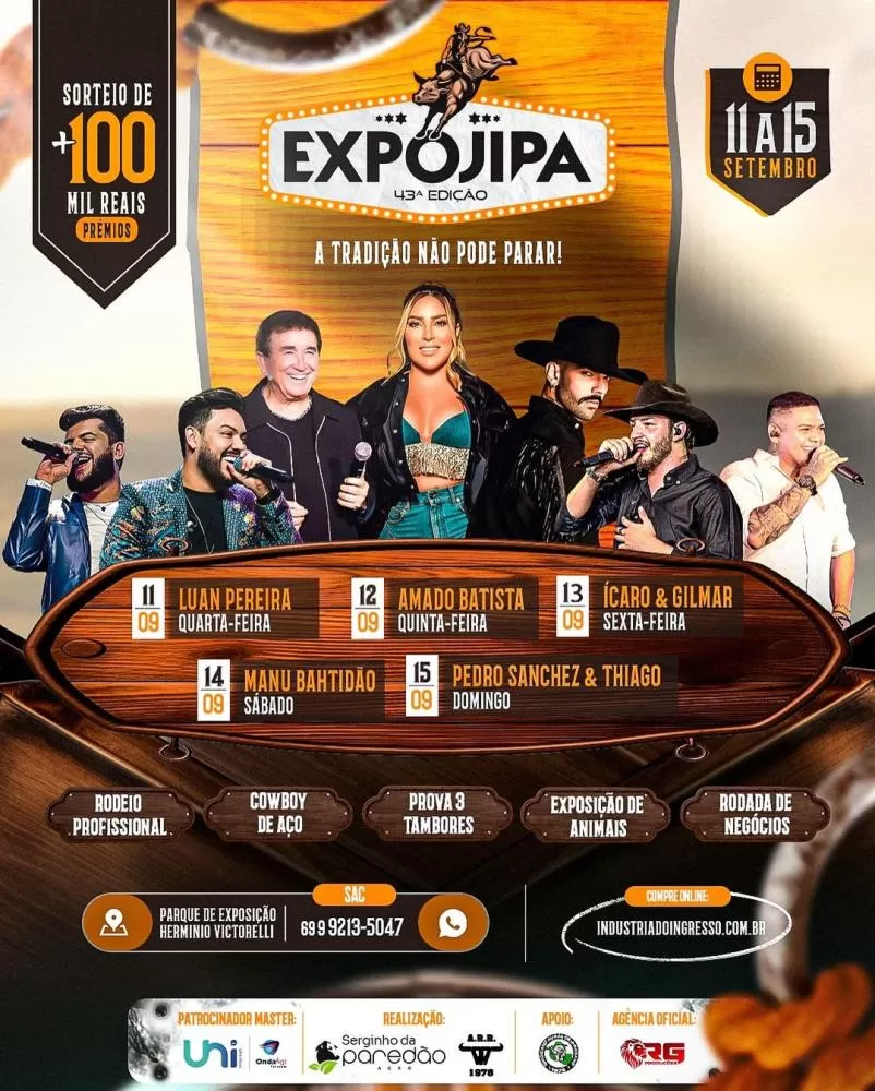 Lançamento oficial da 43ª Expojipa: Confira as atrações e promoções!