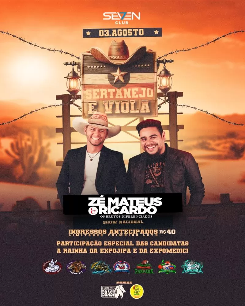 Sertanejo e Viola: Show Nacional com Zé Matheus e Ricardo na Seven Club