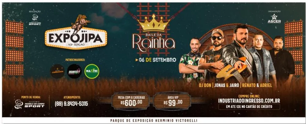 Baile da Rainha Expojipa 2024 acontece nesta sexta-feira: Não Perca!