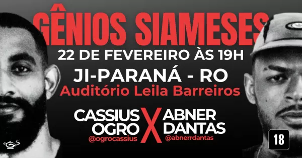 Gênios Siameses apresentam Stand-Up em Ji-Paraná no dia 22 de fevereiro