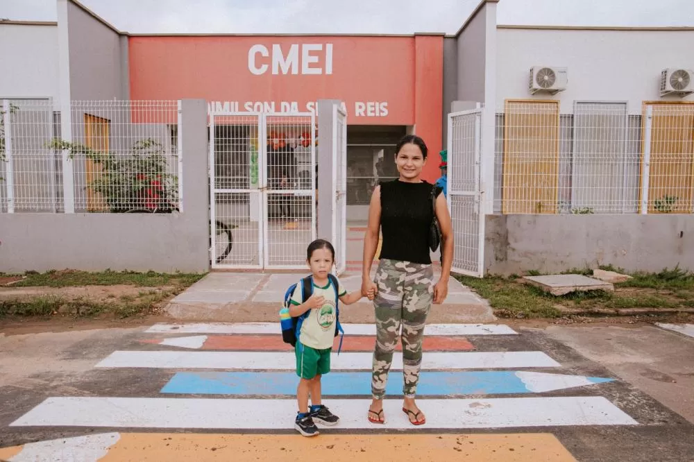 AMT Implementa faixas temáticas próximas a Escolas e Unidades de Saúde em Ji-Paraná
