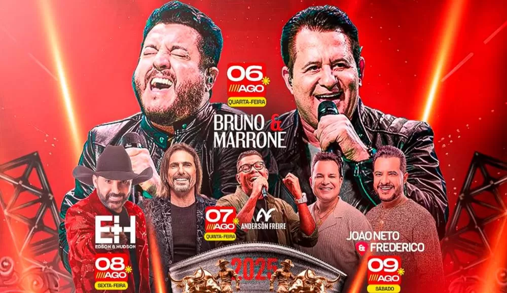 ExpoShow Norte 2025 acontece de 6 a 10 de agosto em Ouro Preto do Oeste com entrada gratuita e grandes atrações